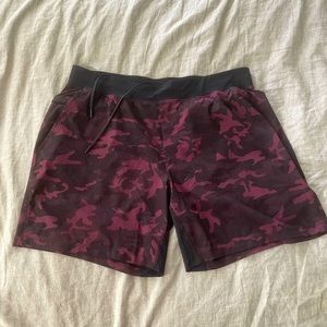 Lululemon Men’s 6” T.H.E. SHORT 6" Linerless Camo Red